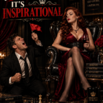 Article banner for The Man Who Knelt for Me and Stood Beside Me featuring Goddess Sofia seated confidently in a luxurious black leather throne while a man kneels beside her, surrounded by crimson velvet curtains, candles, roses, chess pieces, and ornate gold décor. The banner reads “So Terrible... It’s Inspirational” with WorshipSofia.com at the bottom.
