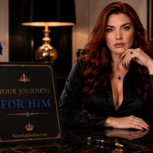 Goddess Sofia presents Your Journey: For Him, a BDSM submission and self-improvement journey for men seeking discipline,devotion, and deeper submission. WorshipSofia.com